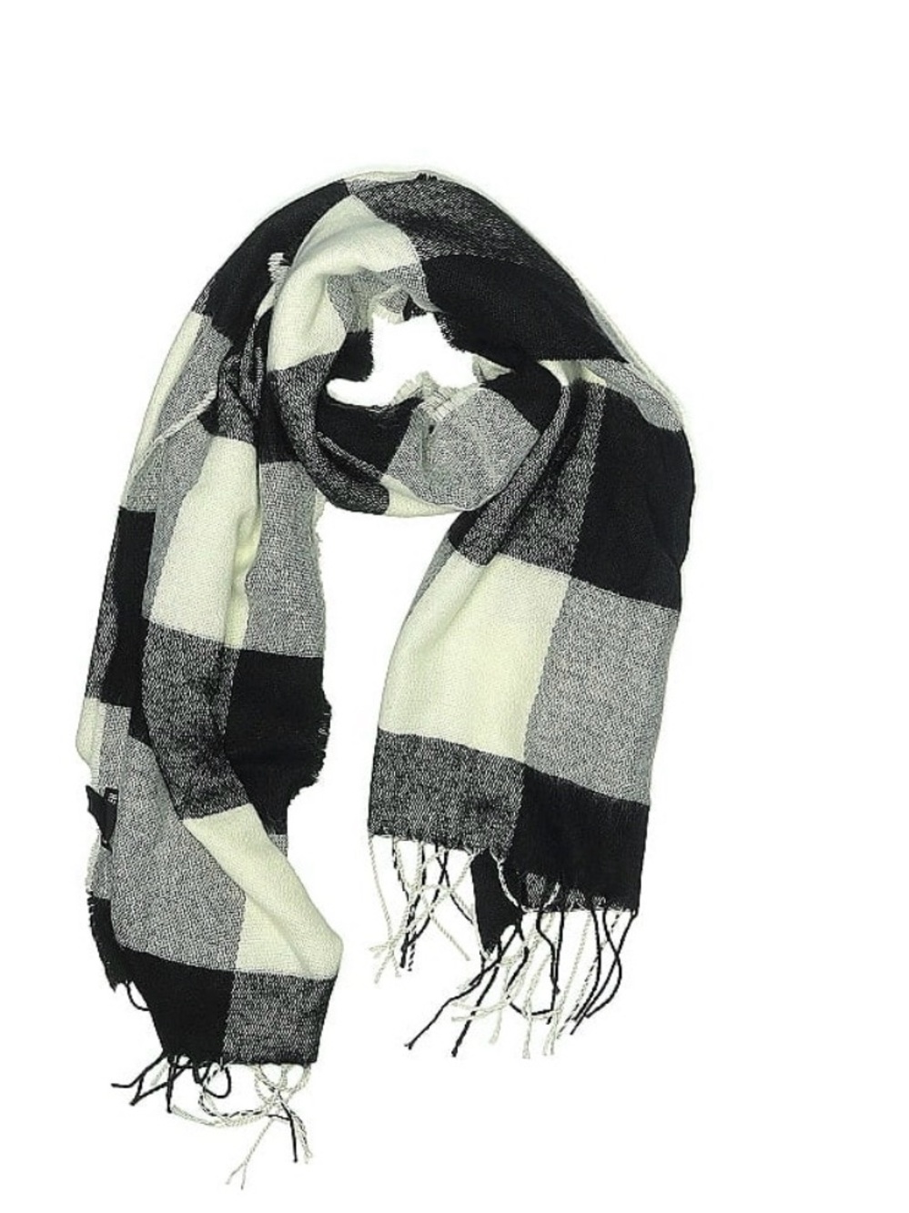 Steve Madden Classic Black & White Checkered Women's Scarf